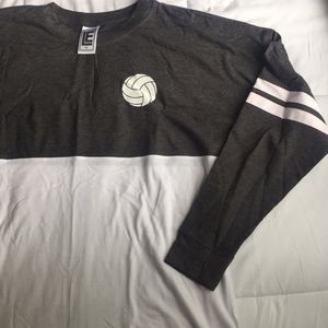 Grey long sleeve volleyball shirt